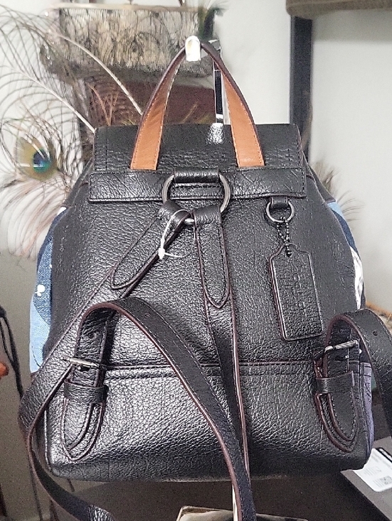 coach canyon quilt backpack Swagger 27 in Denim Satchel Coach - Brandclub - Coach